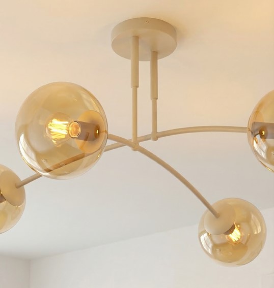 Lampa Sufitowa PREGOS 4 Beżowy/Miodowy