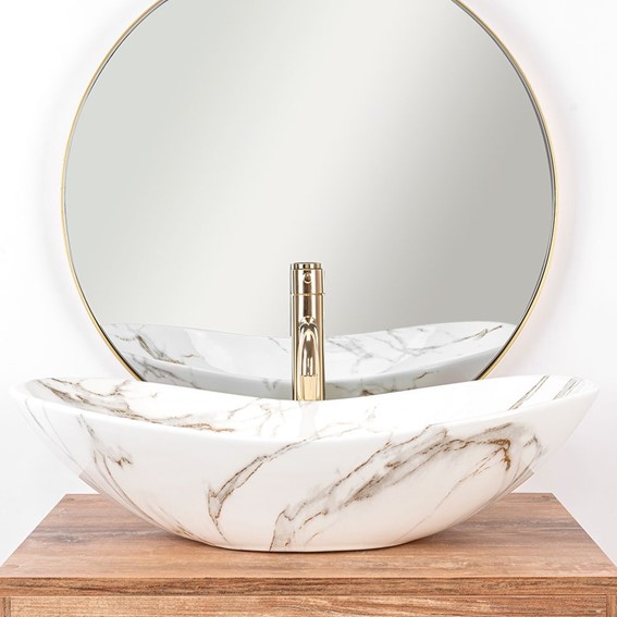 Umywalka Nablatowa ROYAL LAVA Biały