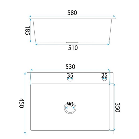 Zlewozmywak Stalowy LIAM Złoty Szczotkowany
