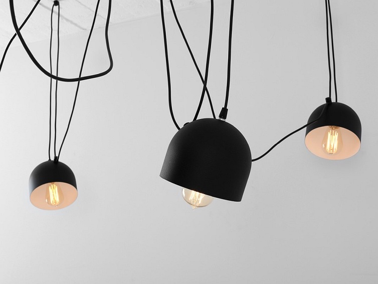 Lampa wisząca POPO 6 – czarny