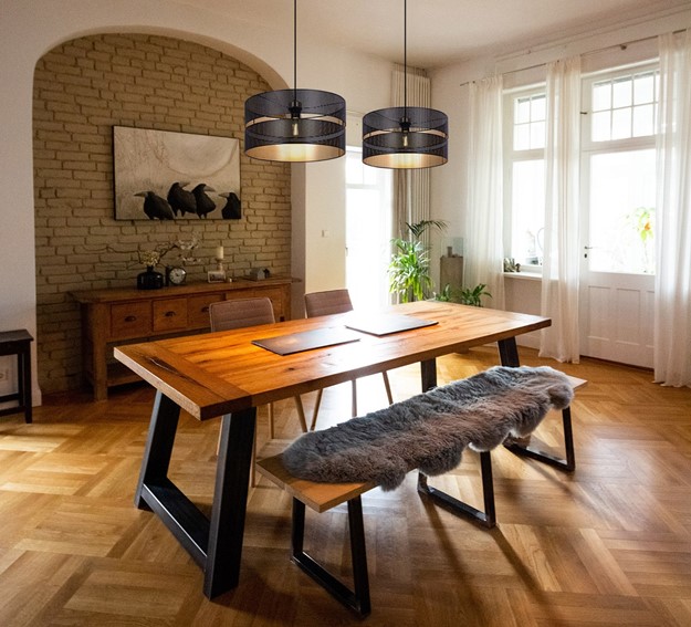 Lampa Wisząca MALAVI K-5501 Czarny/Złoty