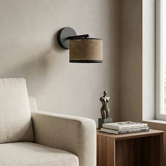 Kinkiet ECO K1 Czarny/Brązowy