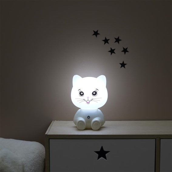 Lampka Nocna KOT USB LED Biały