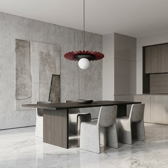 Lampa Wisząca UMBRA 1 Czarny/Burgund