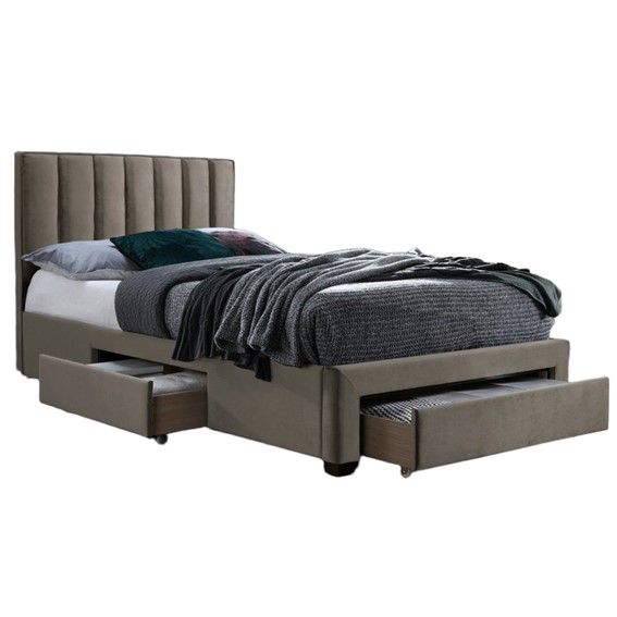 Łóżko GRACE z Szufladami 120x200 cm Beżowy