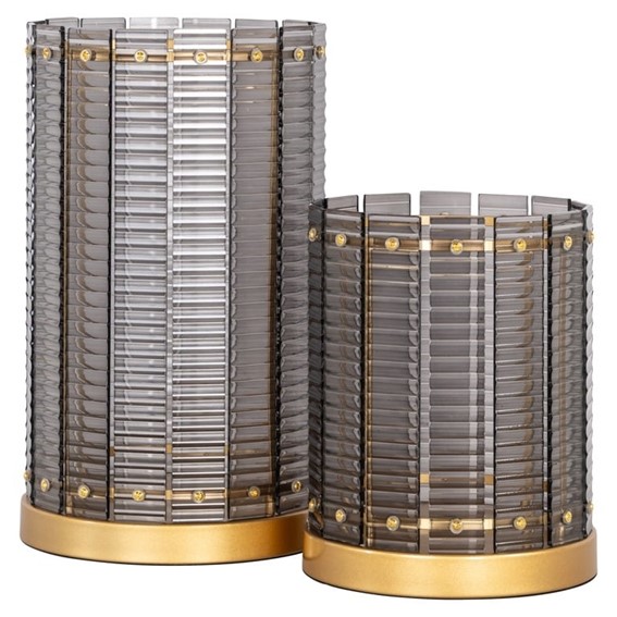 Świecznik DAYLIN S Czarny/Złoty