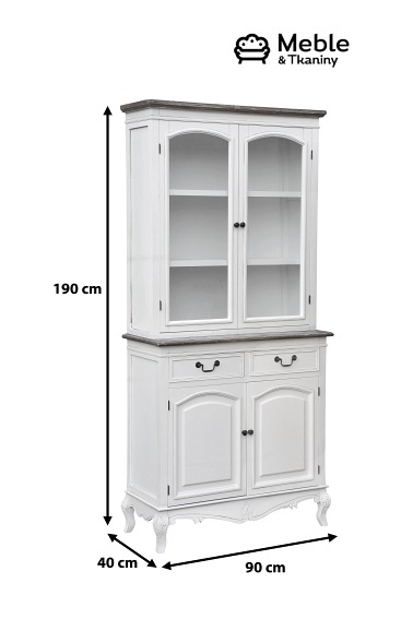 Kredens Rimini White 01 40x90x190 Biały