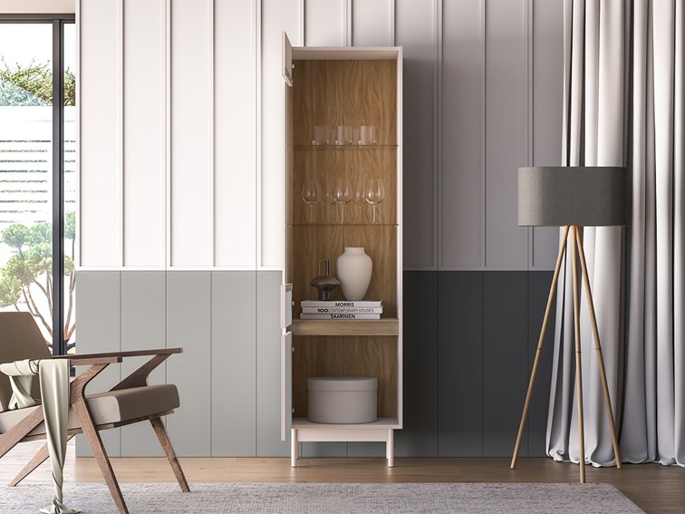 Witryna DUNEA 02 Kaszmirowy/Dąb Cremona