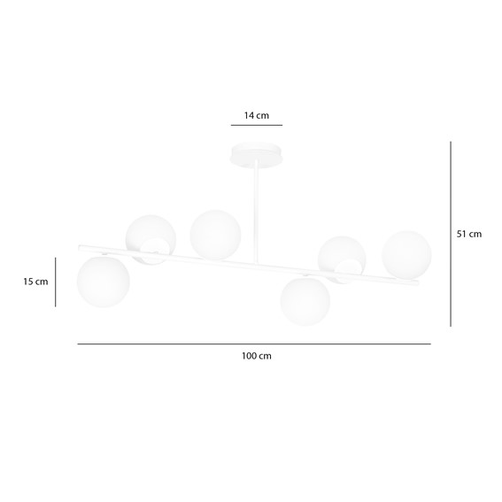 Lampa Sufitowa BIOR 6 Biały