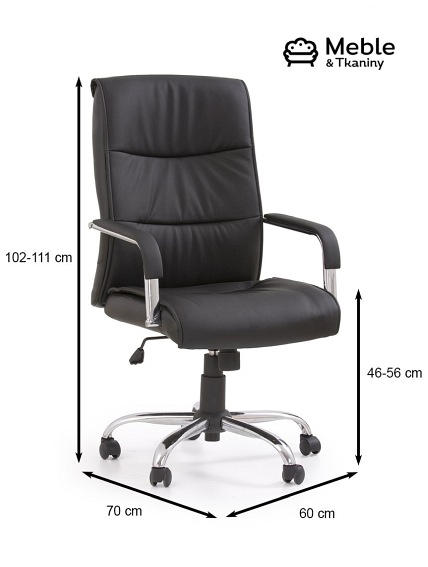 Fotel Obrotowy Gabinetowy HAMILTON Czarny