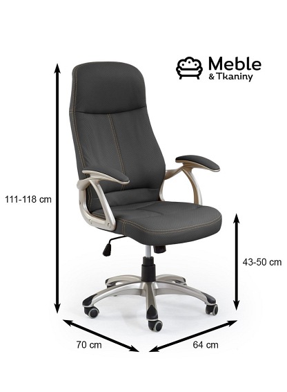 EDISON fotel gabinetowy czarny