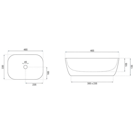 Umywalka Nablatowa BELINDA MARRONE MATT Beżowy
