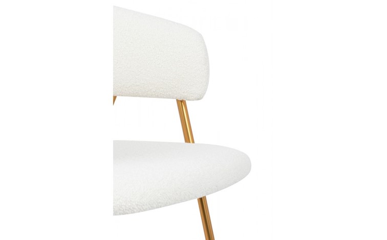 Krzesło VERSO BOUCLE Biały/Złoty