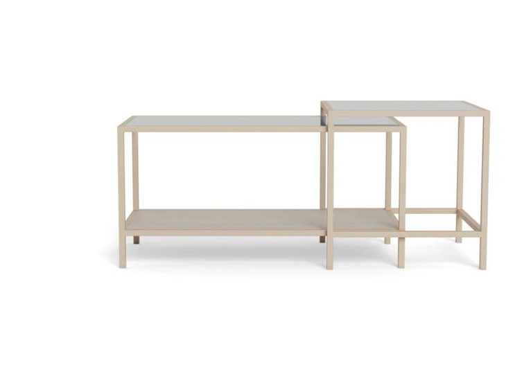 Zestaw 2 Stolików SEAFORD Szary