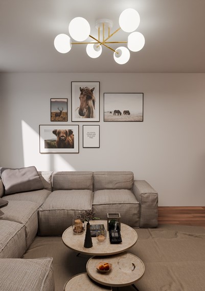 Lampa Sufitowa MAGNUM 6 Biały/Opal