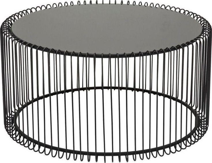 Stolik Kawowy Zestaw Wire 69x69x33 Czarny