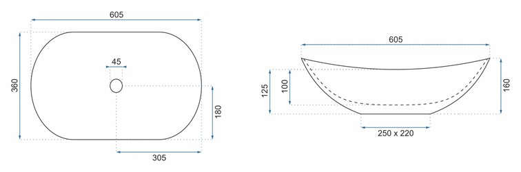 Umywalka Nablatowa ROYAL LAVA MATT Biały