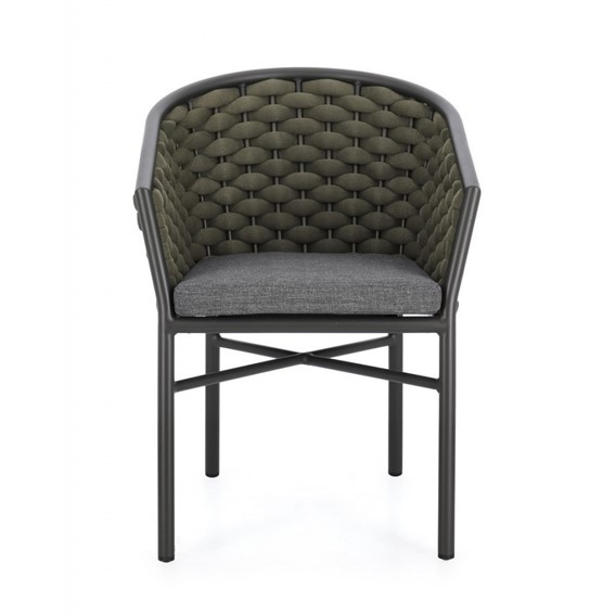 Krzesło Ogrodowe MARGALIDA Szary/Zielony