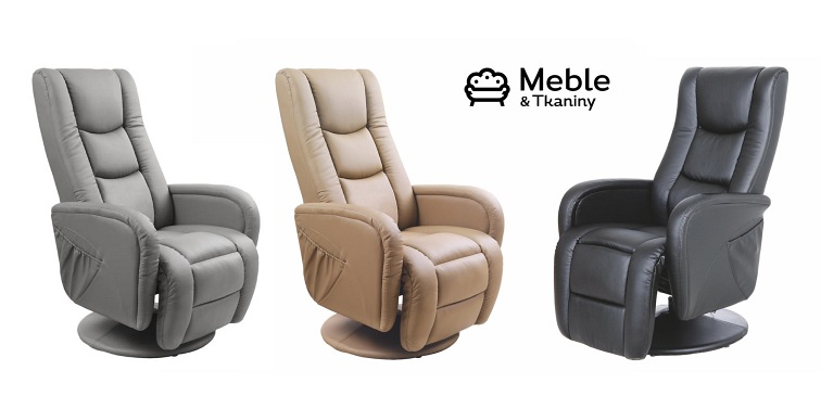 Fotel z Funkcją Masażu i Grzania PULSAR RECLINER Popielaty