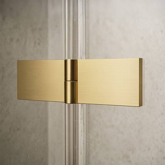 Drzwi Prysznicowe ATLAS 100 L Złoty Szczotkowany