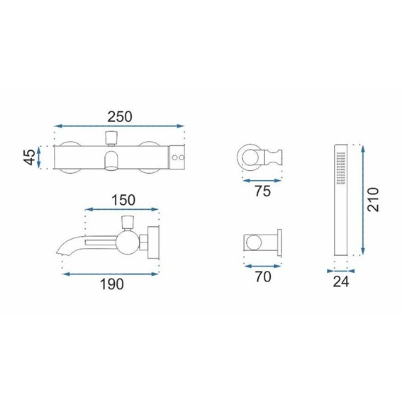 Bateria Wannowa LUNGO Miedź