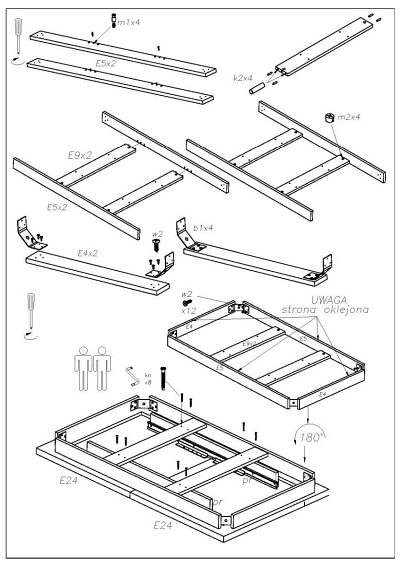 Stół Rozkładany TIAGO 2 (140-220)x80 Biały