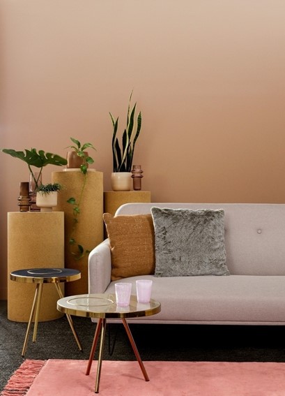 Stolik Kawowy KESAR Fi51cm Beżowy