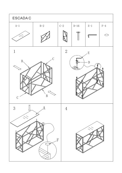 Konsola ESCADA C Srebrny