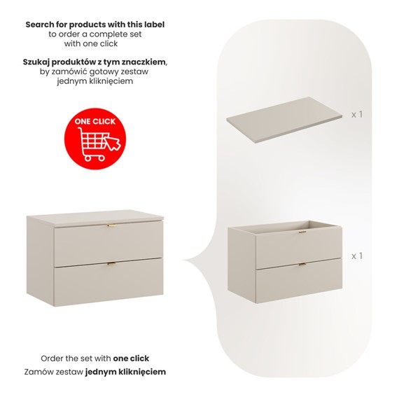 Zestaw Meblowy DALIA 80cm Kaszmirowy Mat