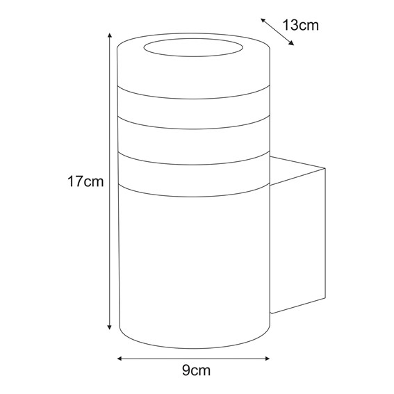 Kinkiet Zewnętrzny SOLIN K-8205 Czarny