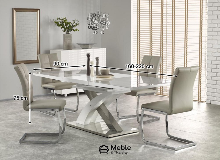 Stół Rozkładany SANDOR 2 (160-220)x90 Popiel