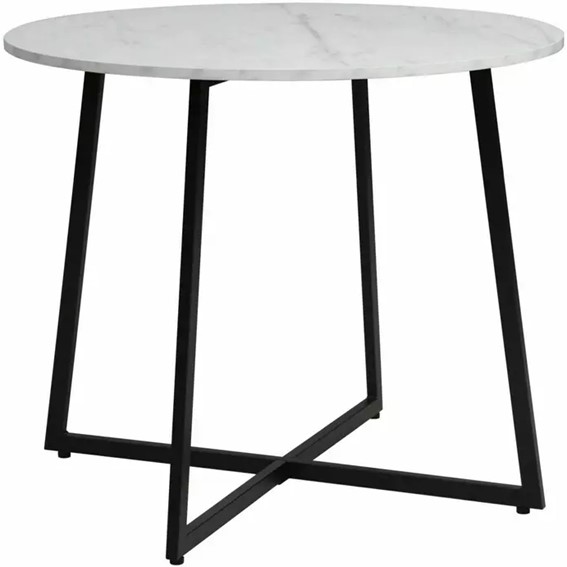 Stół LUNA fi90 Czarny/Biały