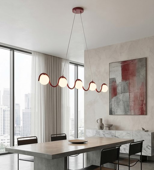 Lampa Wisząca SINUS 5 Burgundowy