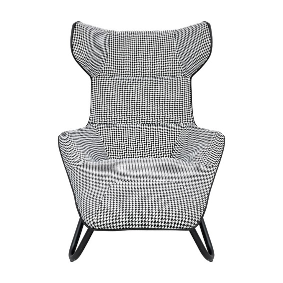 Leżanka Vita 130x75x100 Czarny/Biały