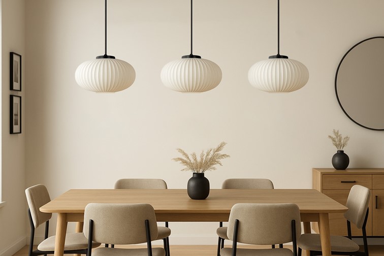 Lampa Wisząca PESO K-5673 Biały/Czarny