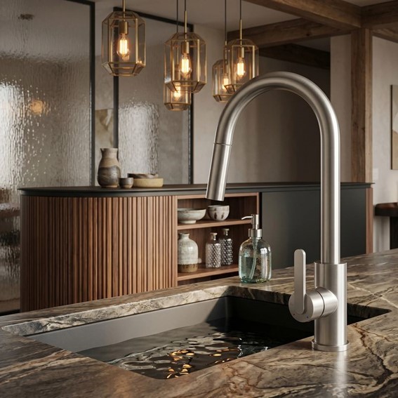 Bateria Kuchenna ONTARIO Nikiel Szczotkowany