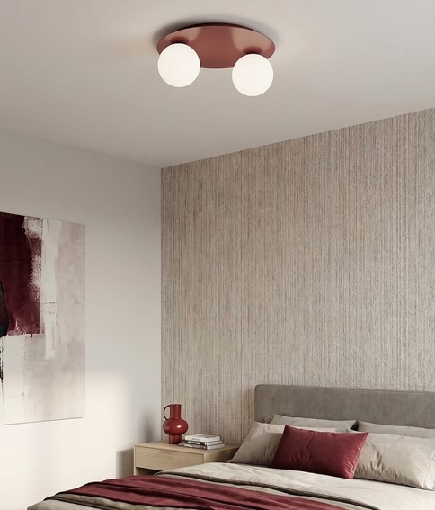 Lampa Sufitowa SOLAR 2 Burgundowy/Biały