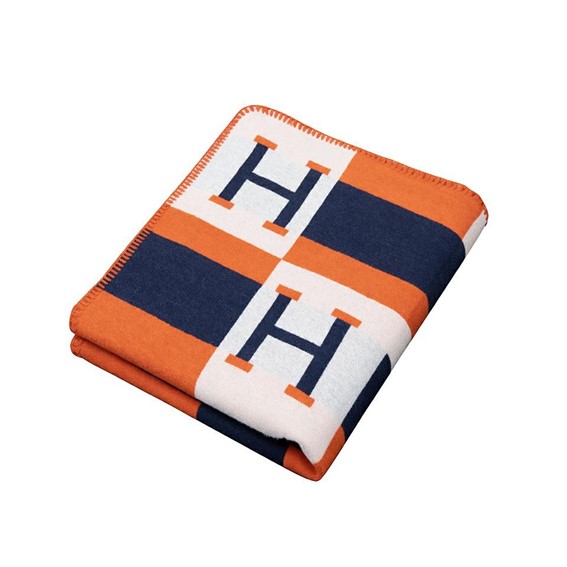 Koc SHP PARIS HOME 135x170cm Granatowy/Pomarańczowy