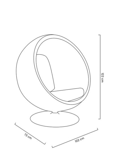Fotel BALL BLACK Czarny/Czerwony