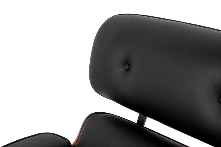 Fotel z Podnóżkiem LOUNGE HM PREMIUM Czarny/Różany