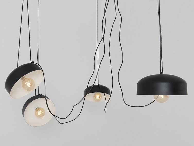 Lampa wisząca POPO FLAT L 4 – czarny