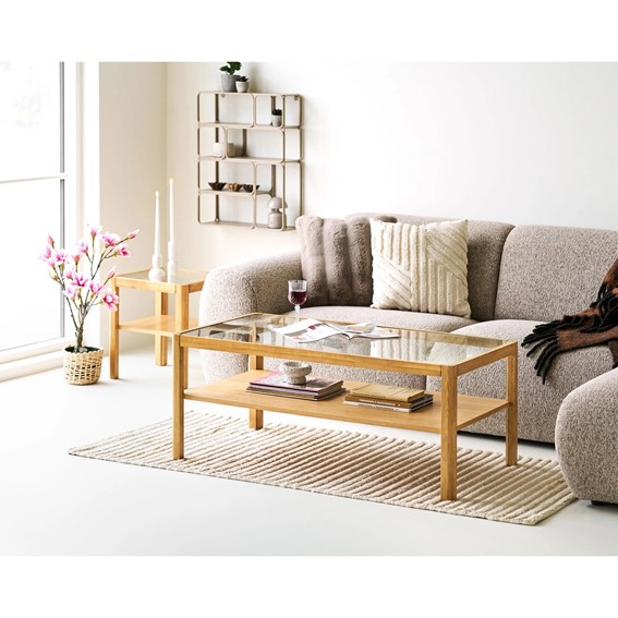 Stolik Kawowy LOURMARIN 110x60cm Dąb Naturalny