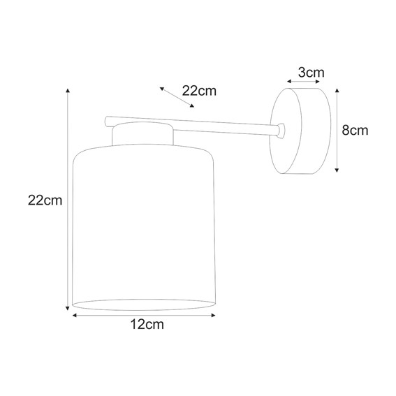Kinkiet LUNA K-5528 Czarny/Grafitowy/Srebrny