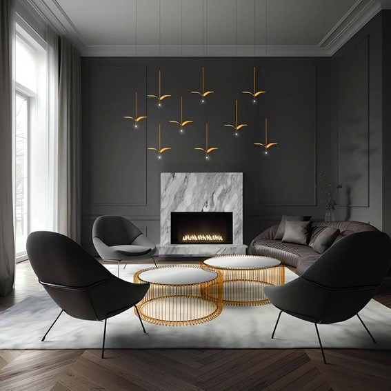 Lampa Wisząca GAVI A Złota