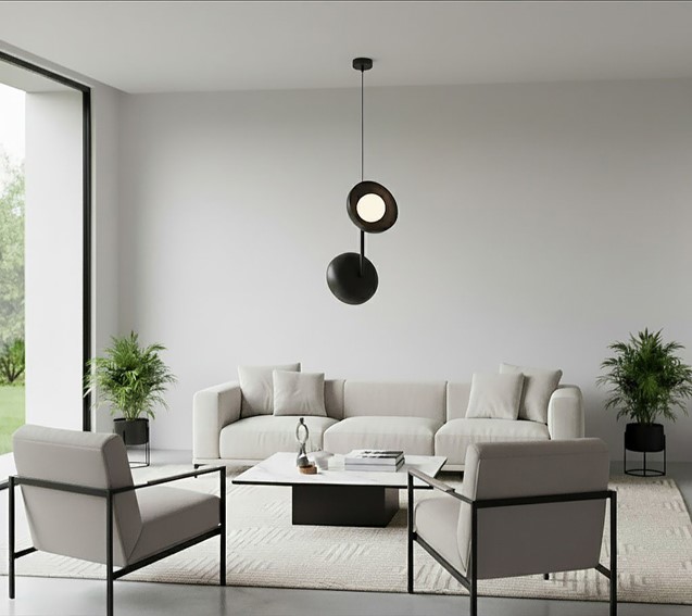 Lampa Wisząca VANILA 2 Czarny