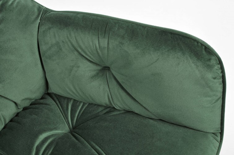 Krzesło EMMA Welur Czarny/Zielony