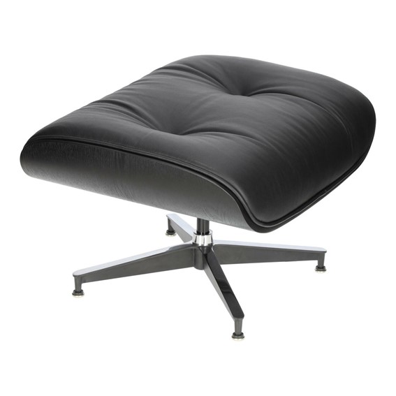 Fotel VIP z Podnóżkiem Czarny