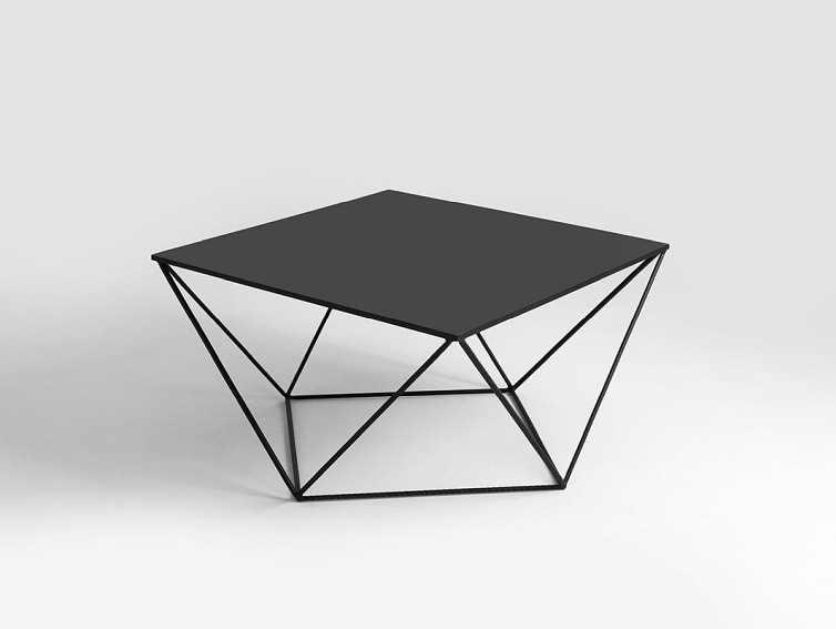 Stolik Kawowy DARYL METAL 80 Czarny