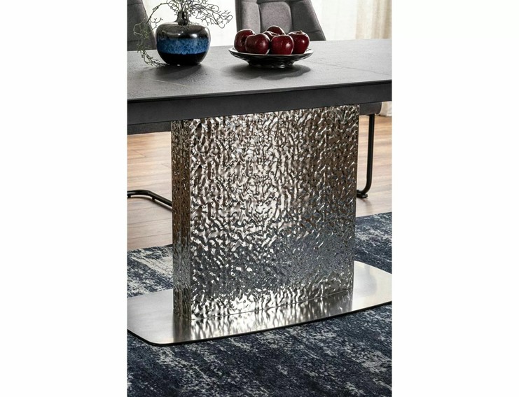 Stół Rozkładany MONCLER Ceramic (160-240)x90cm Morski/Stal