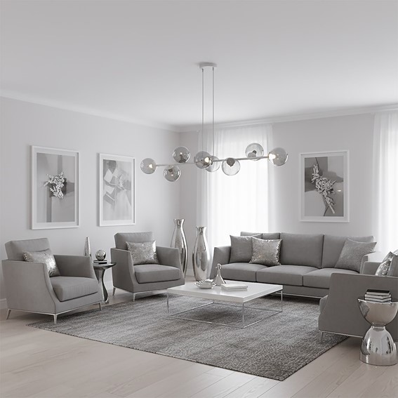 Lampa Wisząca MAGNUS 8 Szary/Grafitowy